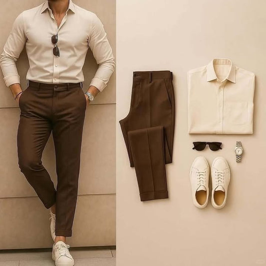Classic combo with brown looks